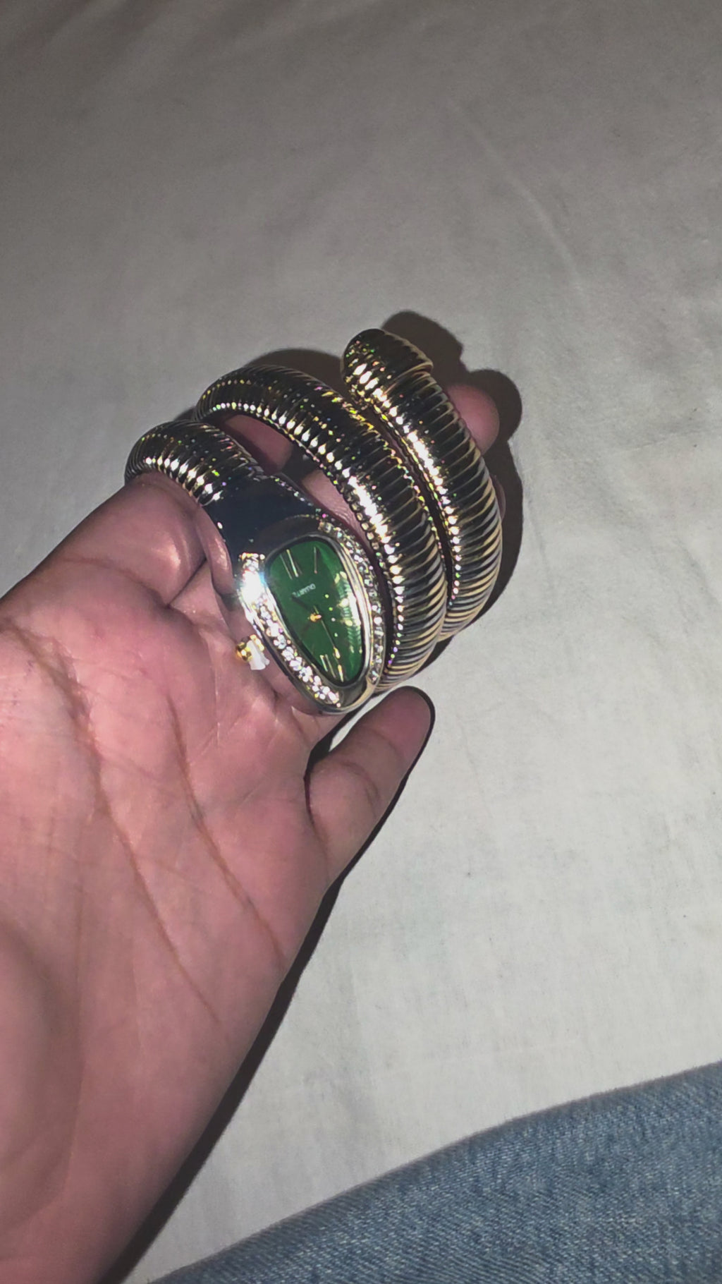 ✨ Luxe Serpent Gold Bracelet Watch for Women | Premium Snake Coil Design | Shoppookie