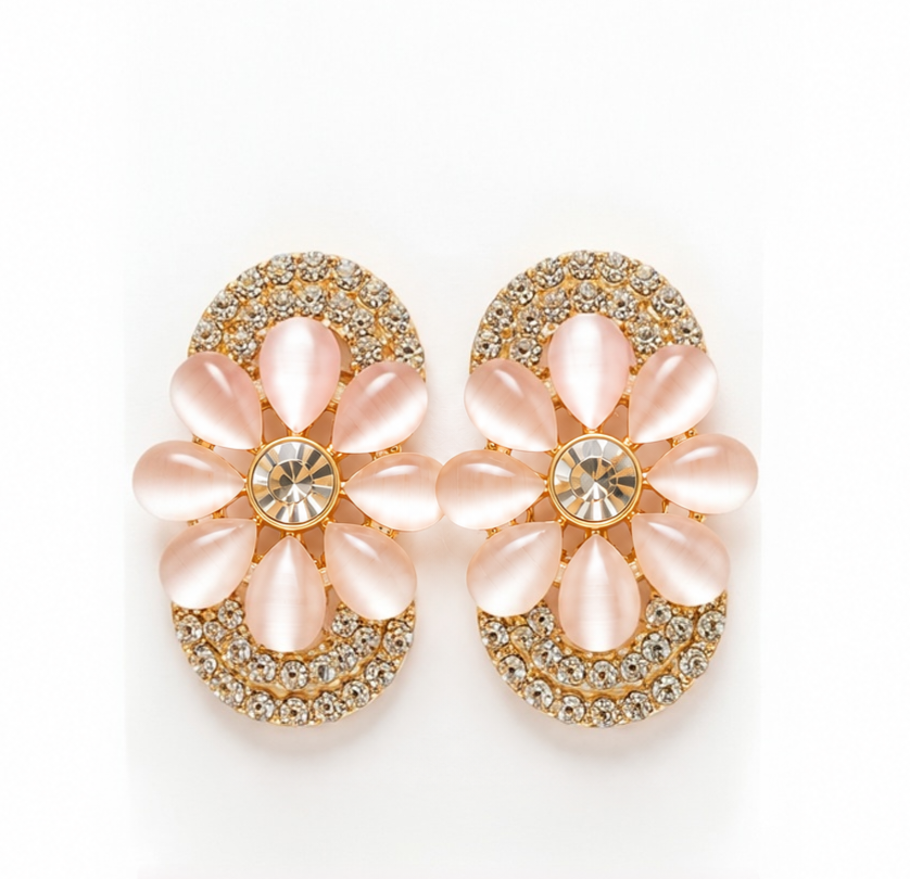 Rose pearl earring